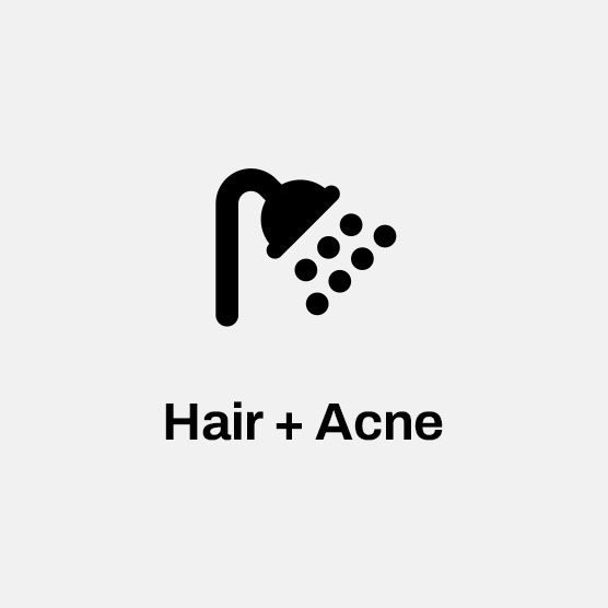 Black Hair And Acne Logo